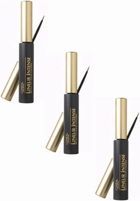 L'Oreal Paris Lineur Intense Brush Tip Liquid Eyeliner, Carbon Black [790] 0.24 oz (Pack of 3)