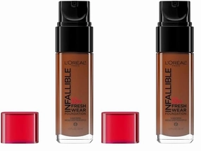 L’Oréal Paris Makeup Infallible Up to 24 Hour Fresh Wear Foundation, Deep Amber, 1 fl; Ounce (Pack of 2)