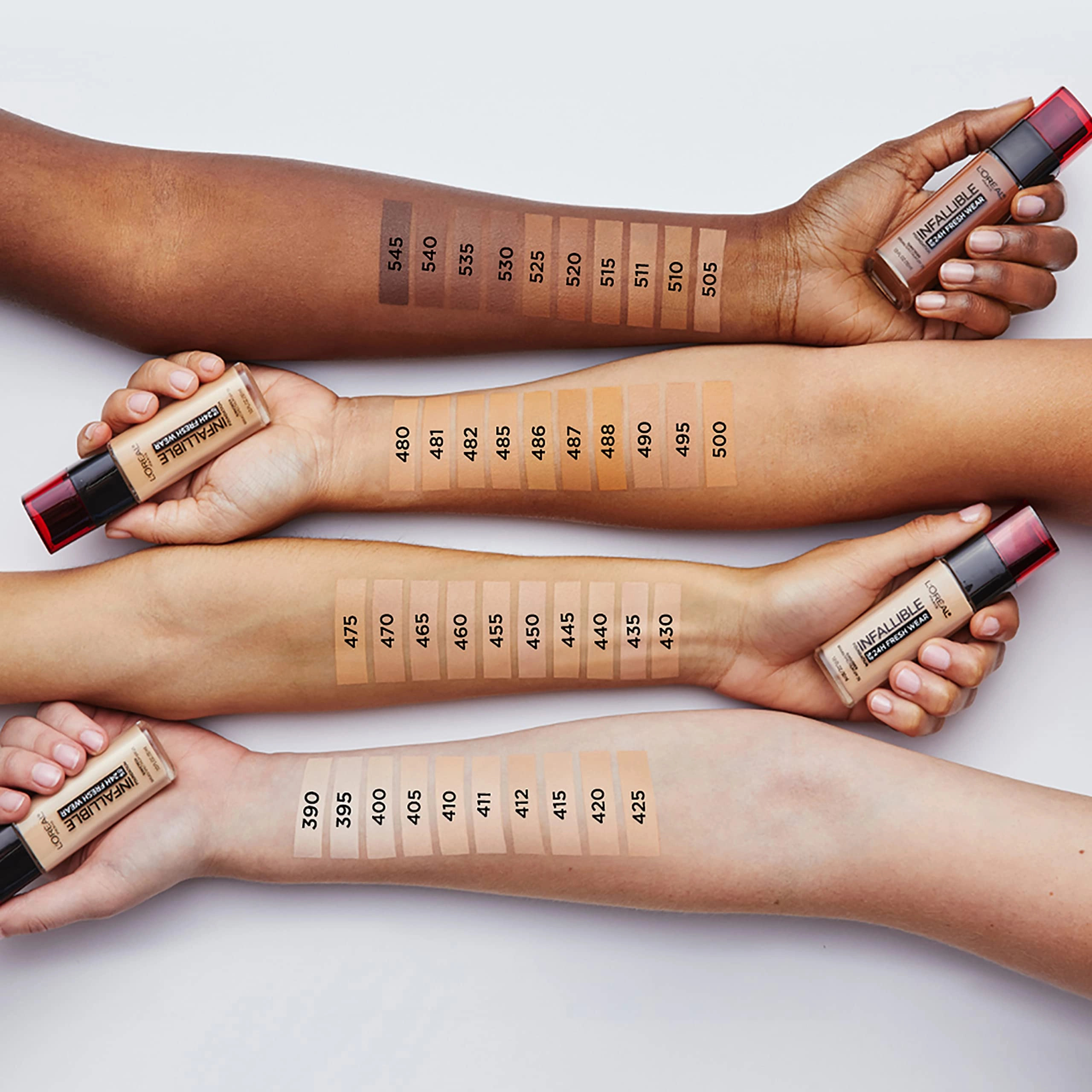 L’Oréal Paris Makeup Infallible Up to 24 Hour Fresh Wear Foundation, Golden Amber, 1 fl; Ounce (Pack of 2)