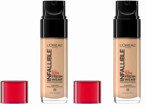 L’Oréal Paris Makeup Infallible Up to 24 Hour Fresh Wear Foundation, Golden Beige, 1 fl; Ounce (Pack of 2)