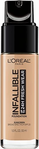 L’Oréal Paris Makeup Infallible Up to 24 Hour Fresh Wear Foundation, Golden Beige, 1 fl; Ounce (Pack of 2)