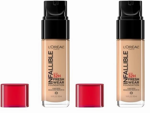 L’Oréal Paris Makeup Infallible Up to 24 Hour Fresh Wear Foundation, Golden Beige, 1 fl; Ounce (Pack of 2)