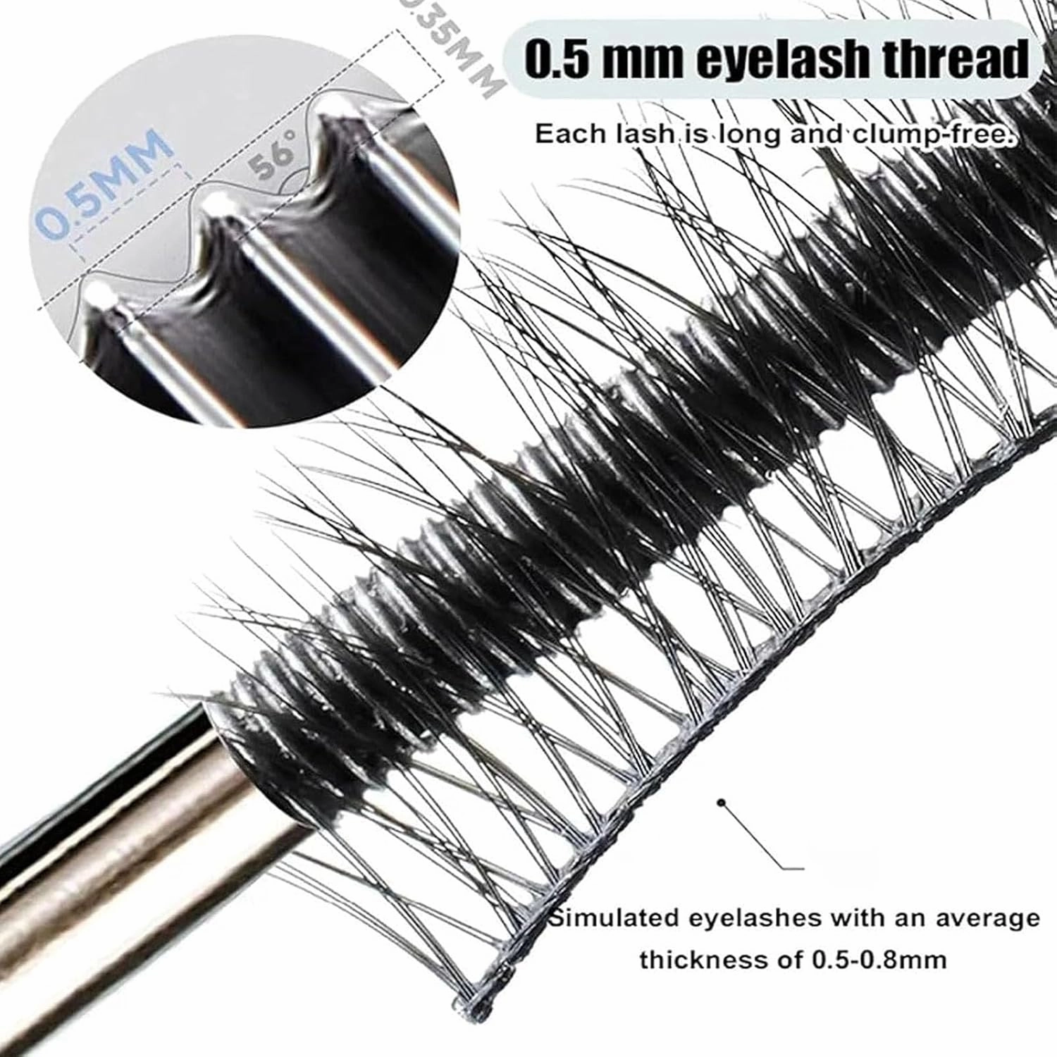 Laidanyou Mascara –Laidanyou Small Steel Mascara, Waterproof Sweatproof Long Lasting Curling, Swimming-Safe, for Women’s Makeup (Black, General)