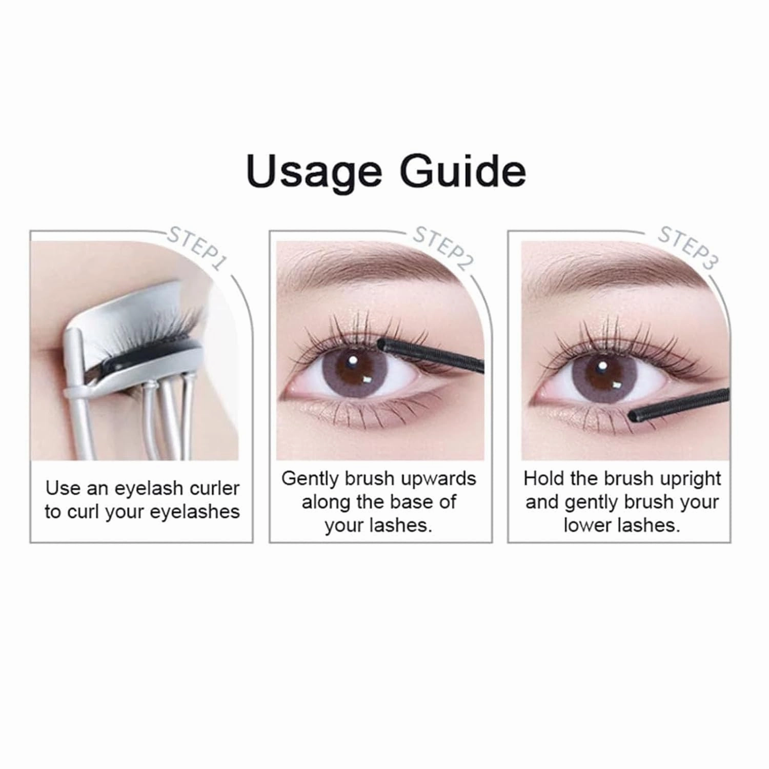 Laidanyou Mascara –Laidanyou Small Steel Mascara, Waterproof Sweatproof Long Lasting Curling, Swimming-Safe, for Women’s Makeup (Black, General)