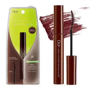Lash Mascara, Volume Curve Mascara Brush with Fluffy False Curly Lash Effect, Waterproof & Smudge Free Eye Makeup, Japanese Washable Eyelash Mascara Lash Extension, Perfect Cherry Brown