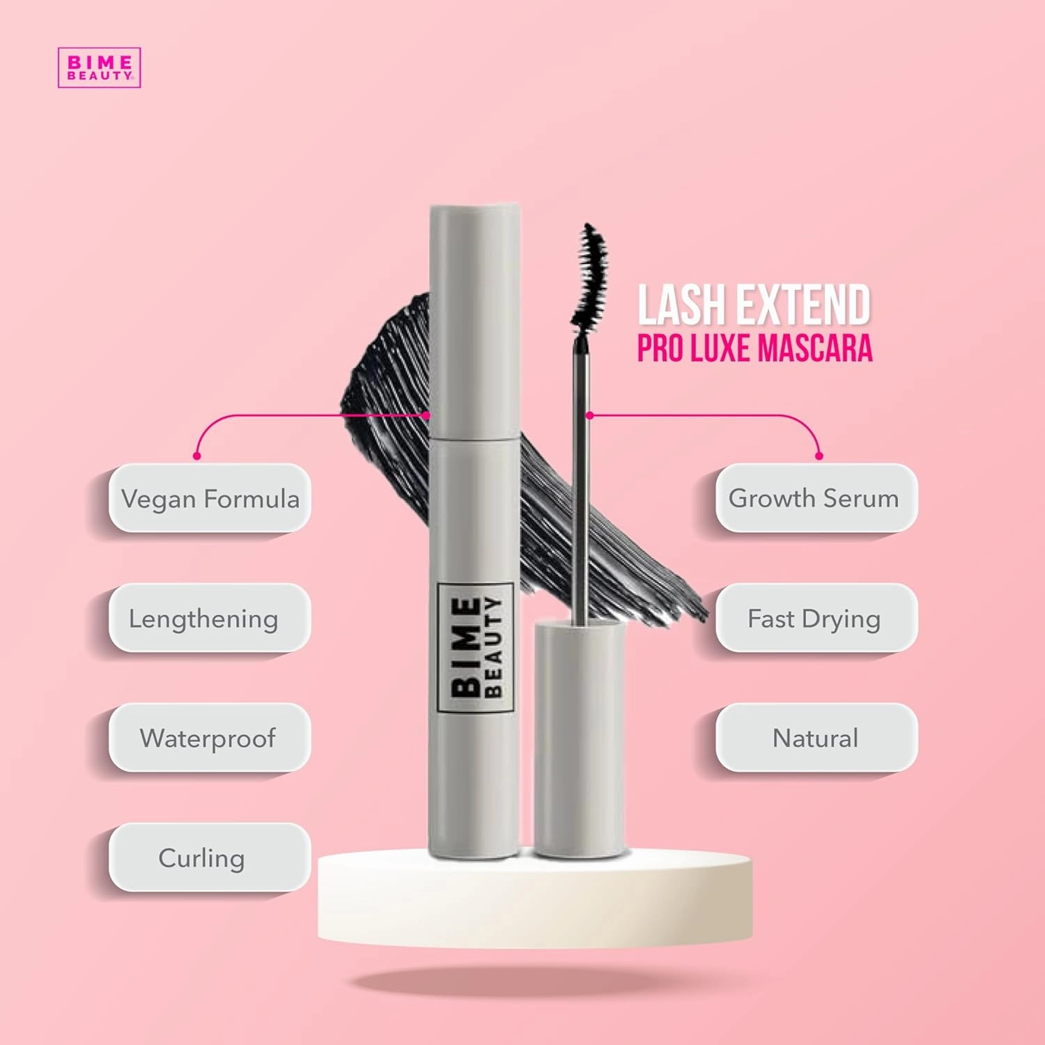 Lash Extend Pro Luxe Mascara | WaterProof Mascara | Long Lasting Mascara | Mascara Volume And Length (Black)
