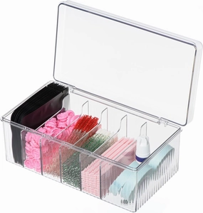 Lash Extension Organizers and Storage, Lash Extension Supplies Organizer, Lash Cart Organizer, Acrylic Large Capacity Eyelash Extension Supplies Storage Box, Lashes Supplies Container