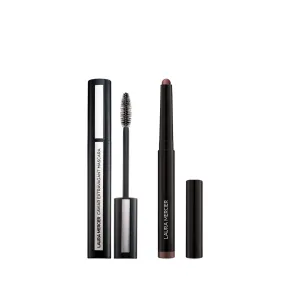 Laura Mercier Caviar Stick Cream Eyeshadow: Shimmer Finish, 24HR Wear, Long Lasting, Rich Color, Easily Blendable and Buildable, Waterproof, Burnished Bronze   Caviar Extravagant Mascara Bundle