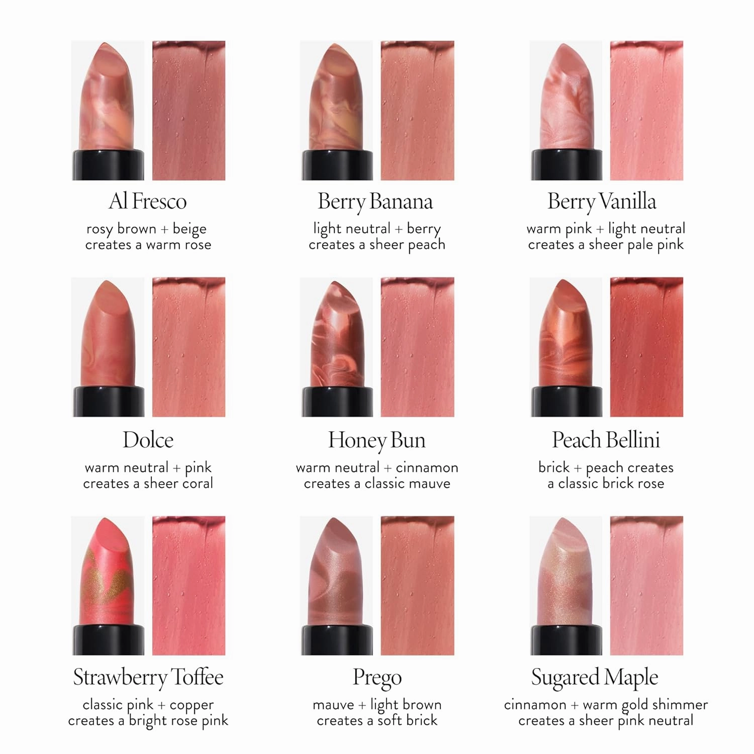 LAURA GELLER NEW YORK Italian Marble Sheer Lipstick, Berry Vanilla - Hydrating & Lightweight - Vitamin E & Caster Seed Oil - Cream Finish