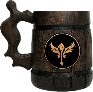 League of Legends Support Beer Mug. Personalized Wooden Groomsmen gifts. Tankard. Gift For Him. Stein Gamer Gift. Husband, Boyfriend #316 /0.6L/22 ounces, Brown