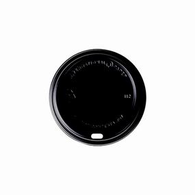 LHRDSB16 Polystrene Dome Sipper Hot Cup Lid, 10-Ounce to 24-Ounce, Black (12 Packs of 100)