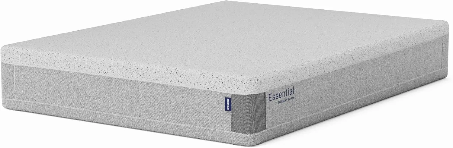 LIFEMENT, Essential 8 Inch Graphite Infused Memory Foam Mattress, Medium Firm, Fiberglass Free, Pressure Relief, Safe & Certified Foams & Cover, 10-Year Warranty, Mattress in a Box, Queen