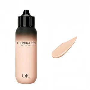 Light & Silky Full Coverage Foundation – Waterproof, Long-Lasting Liquid Makeup – Oil Control, Lightweight & Smooth Finish – QIC Foundation for All Skin Types – M01 Ivory / M02 Natural Color (Natural)