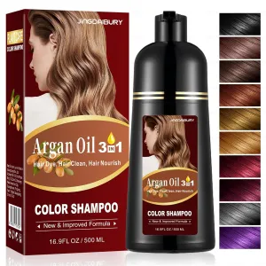 Light Brown Hair Dye Shampoo 3 in 1 with Argan Oil