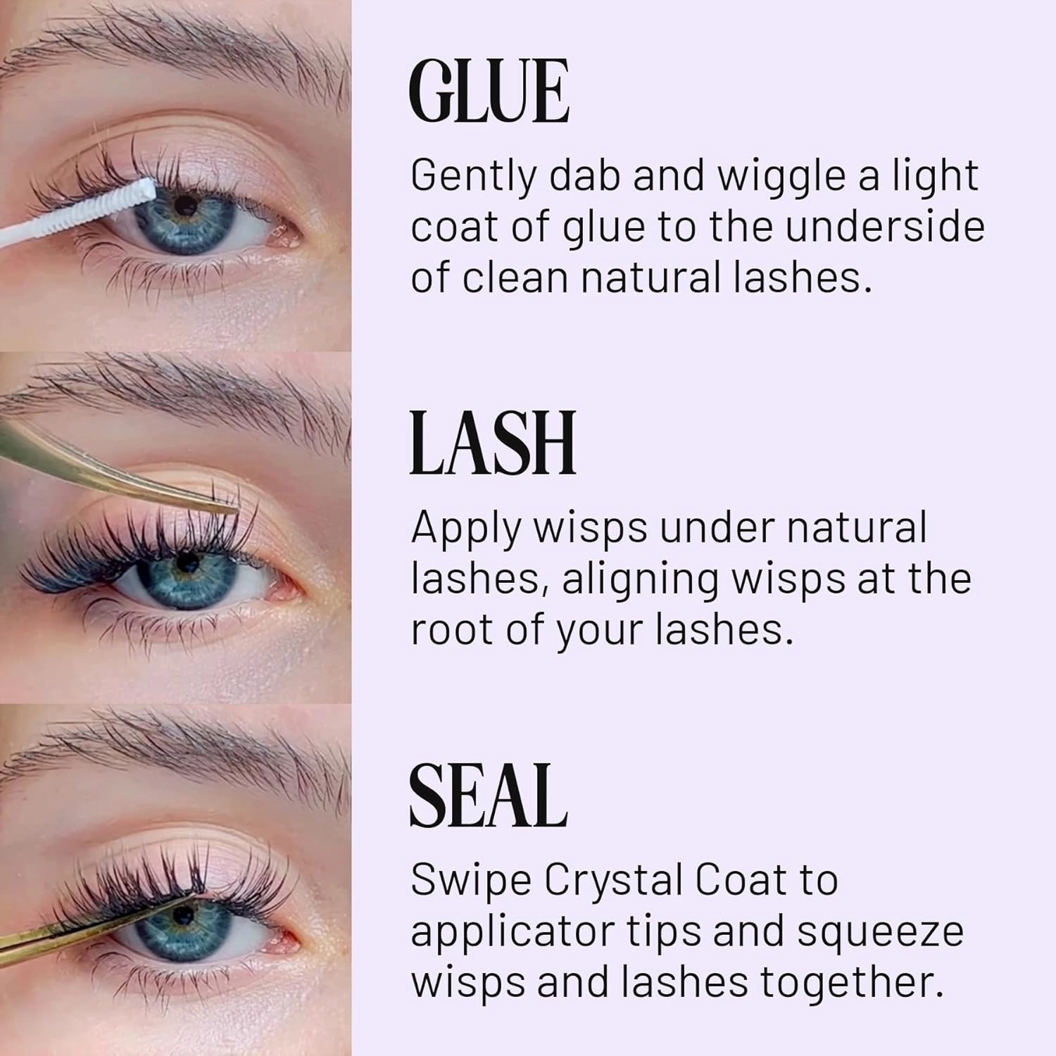 Lilac St - Eternal Bond (Clear) - Lash Cluster Glue - Quick Dry Formula - Mini Mascara Wand Applicator - Strong & Flexible Hold - Waterproof - Sensitive Eyes Safe - Cruelty Free, Vegan, Women Founded