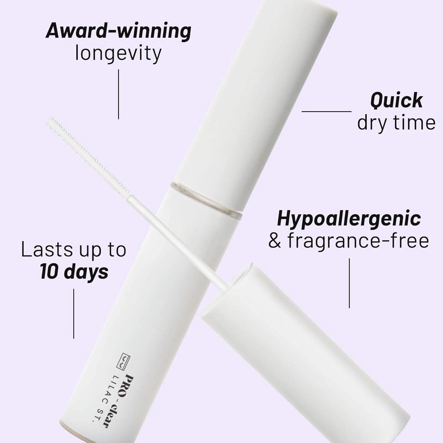 Lilac St - Eternal Bond (Clear) - Lash Cluster Glue - Quick Dry Formula - Mini Mascara Wand Applicator - Strong & Flexible Hold - Waterproof - Sensitive Eyes Safe - Cruelty Free, Vegan, Women Founded