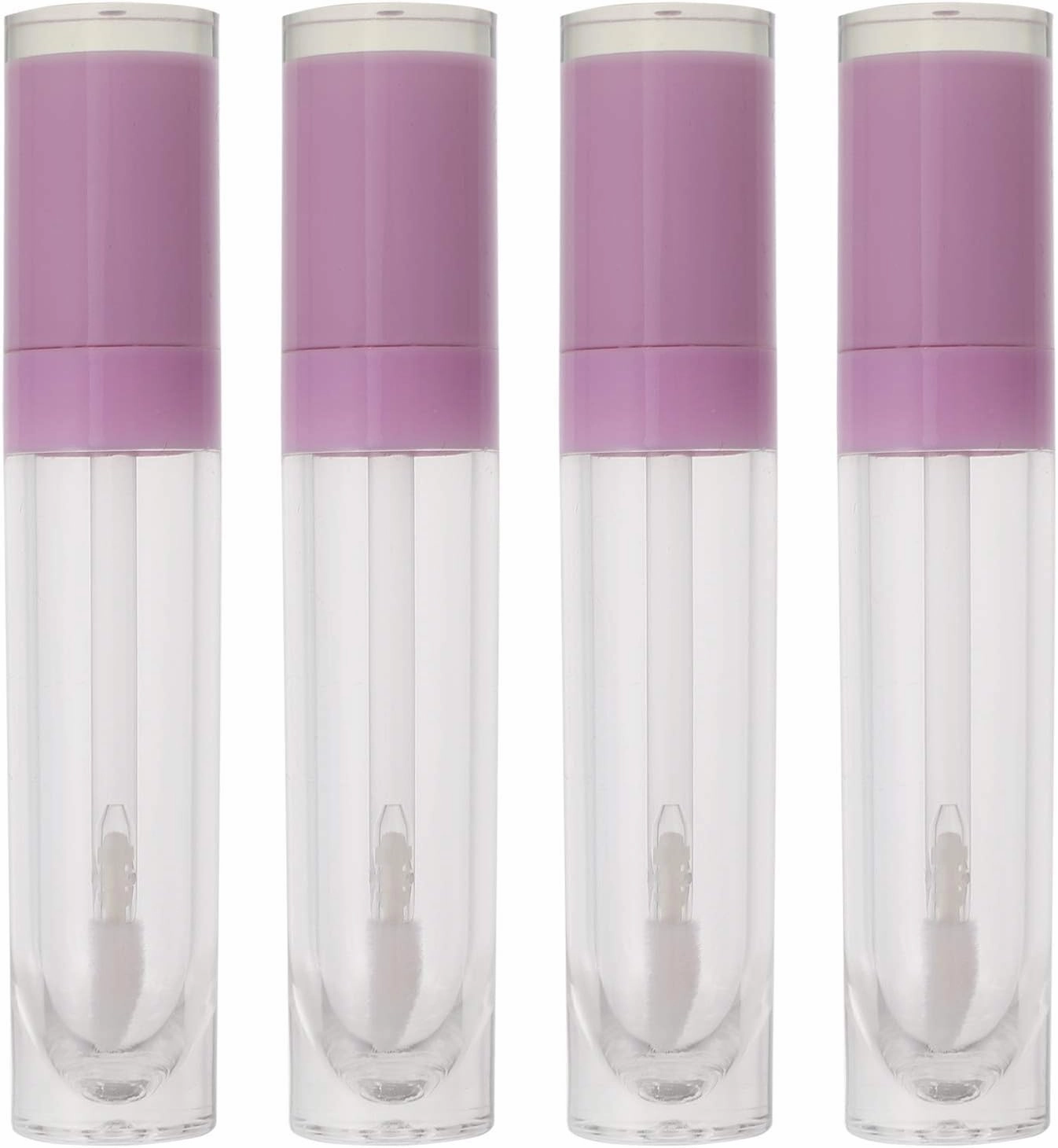 Lip Gloss Clear Lip Plumper Gloss Clear 4pcs Cute Empty Lip Gloss Tubes Refillable Lip Balm Bottles Dispensers Clear Cosmetic Containers 8ml Black Chapstick Containers Dispenser Container ( Color : Pu