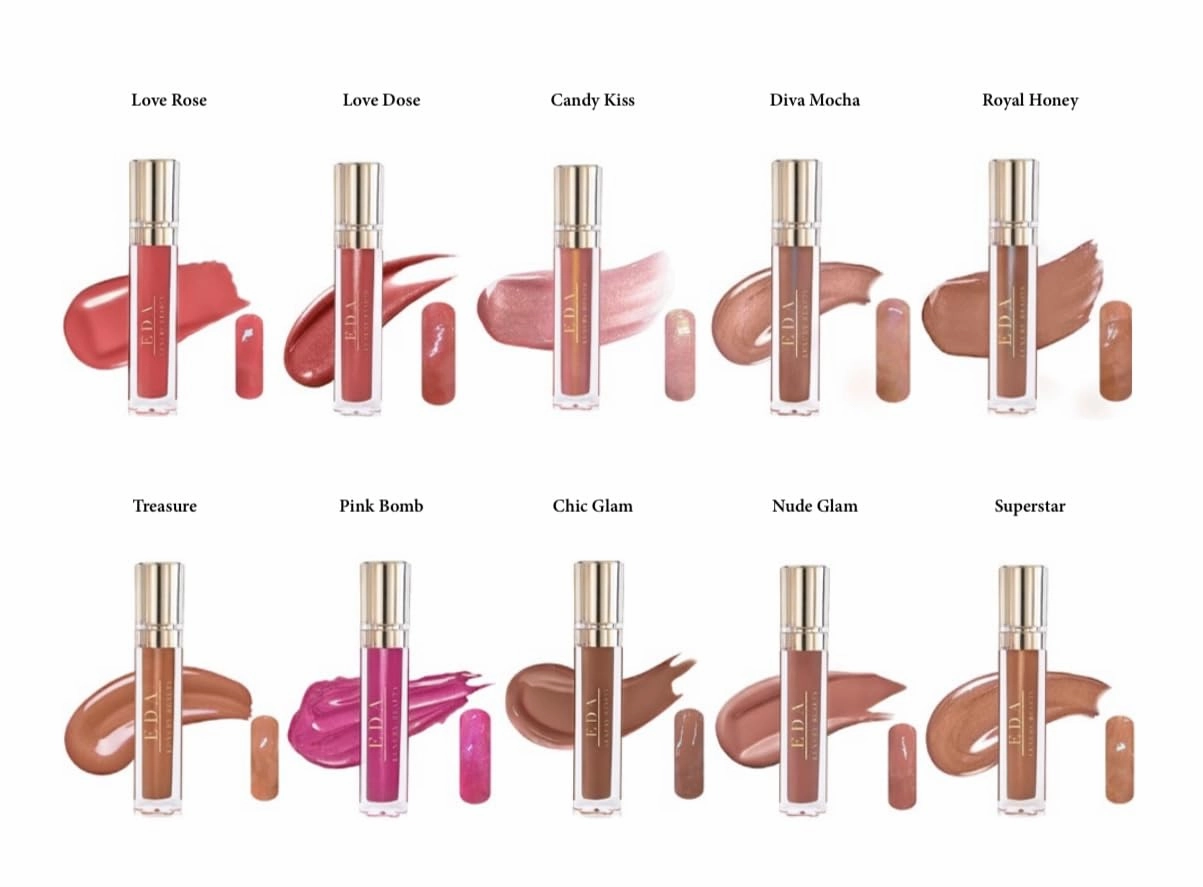 Lip Gloss, Non-Sticky, High Shine Finish Liquid Lipstick, Peachy Pink (Love Rose)