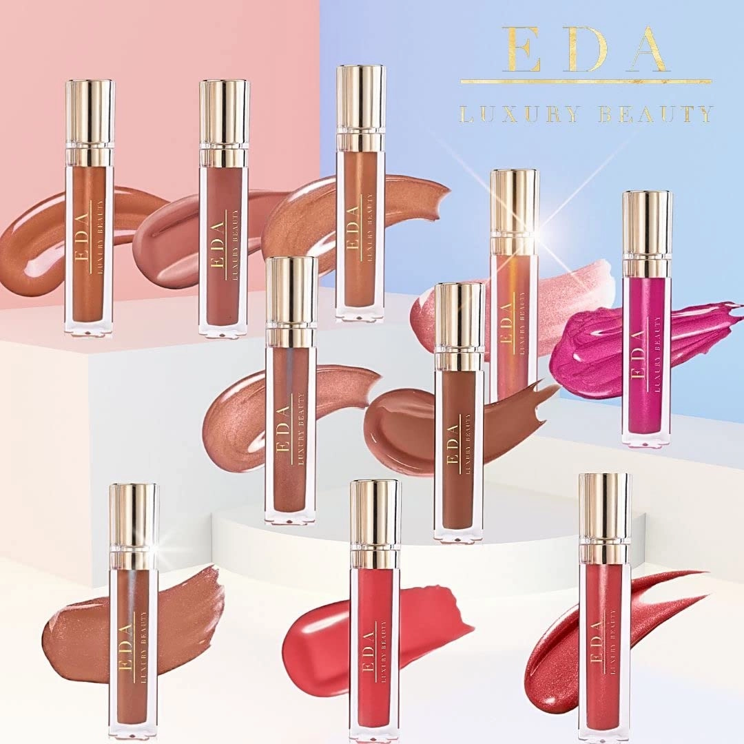 Lip Gloss, Non-Sticky, High Shine Finish Liquid Lipstick, Peachy Pink (Love Rose)
