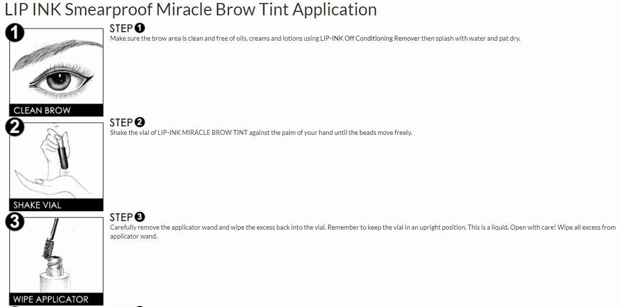 LIP INK Liquid Brow Tint - Brown | Natural & Organic Makeup for Women by Lip Ink International | 100% Organic, Kosher, & Vegan