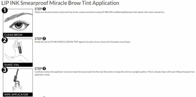 LIP INK Liquid Brow Tint - Brown | Natural & Organic Makeup for Women by Lip Ink International | 100% Organic, Kosher, & Vegan