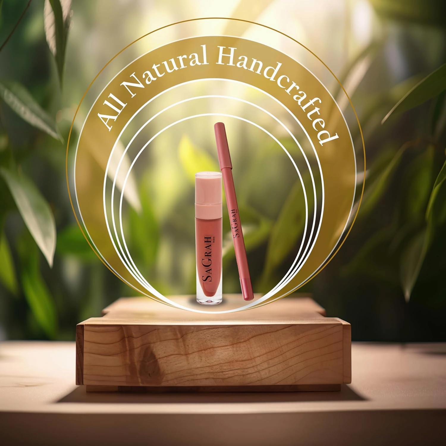 Lip Kit - Long Lasting Liquid Lipstick and Lip Liner Set - Nude Blush