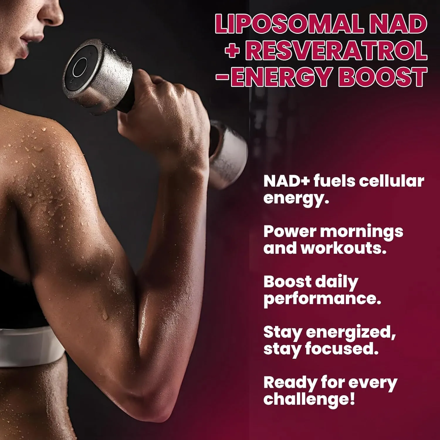 Liposomal NAD Supplement - 1200mg NAD  Liquid Drops for Women & Men with Resveratrol, Black Pepper Extract - Support Anti-Aging, Brain & Cellular Mitochondrial Health - 2 Fl Oz, Pineapple Flavor