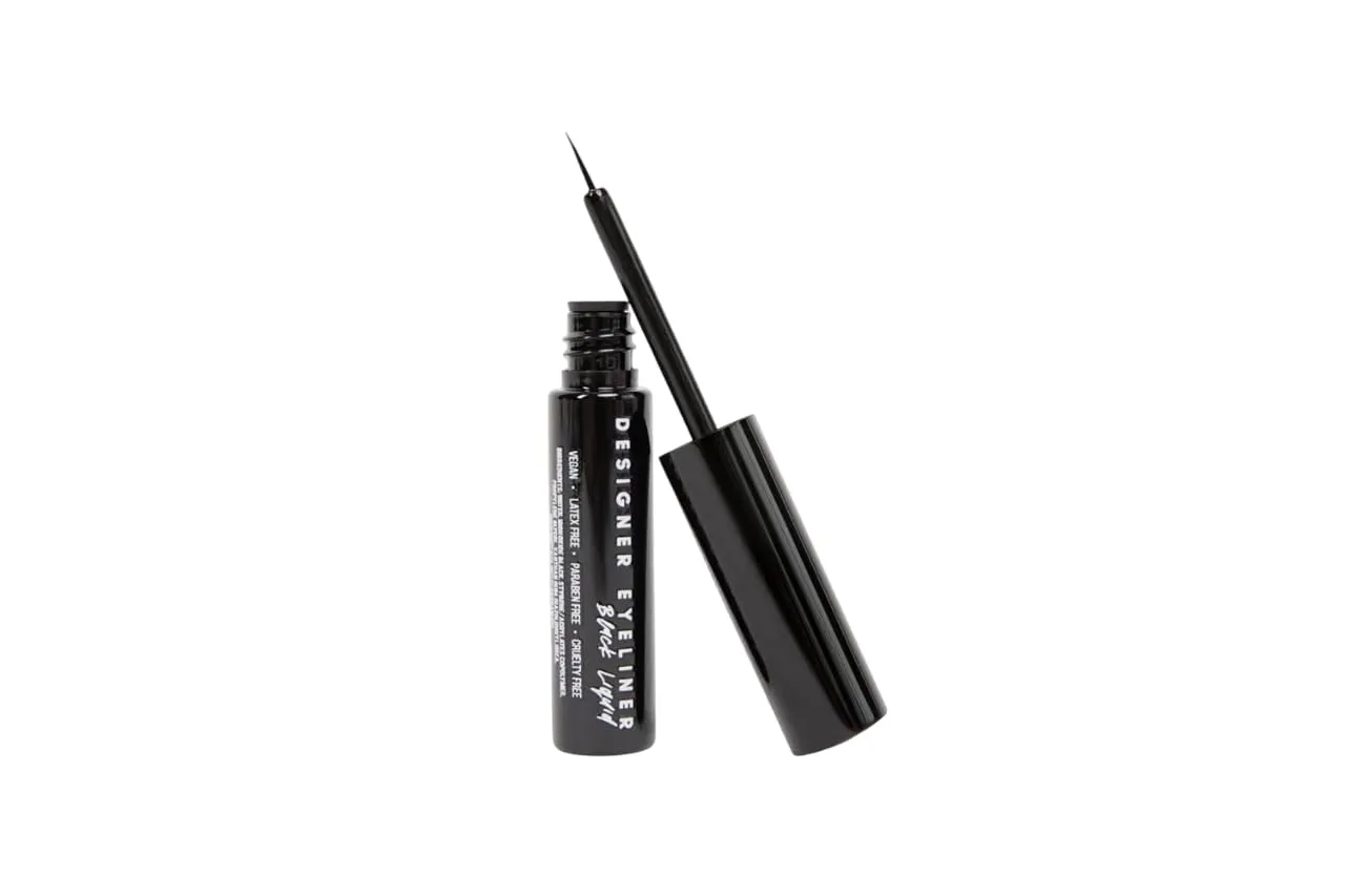 Liquid Designer Eyeliner Black Water-Based Eyeliner for Lash Extensions, Long-Lasting, Smudge-Proof, Precision Felt Tip for Winged Liner, Cat Eye, and Magnetic Lashes