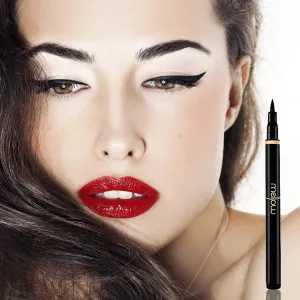 Liquid Eyeliner Pen - Long Wearing & Smudge Proof Precision Eye Liner Pencil Tool with Super Slim Fine Point for Perfect Eye Makeup - Quick Drying Formula - Black by Mellow Cosmetics
