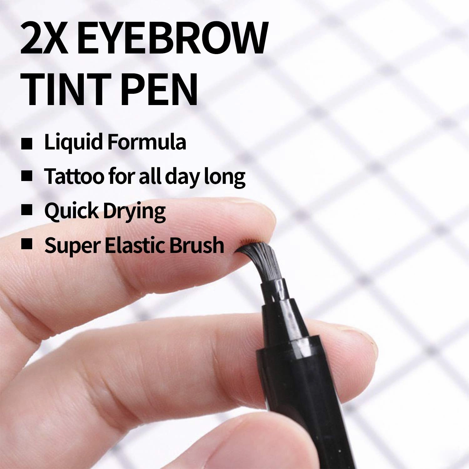 Long-lasting, Waterproof Tattoo Tint, Creates Natural Looking Brows, Super Soft Applicator | PASSIONCAT 2X Eyebrow Tint (No.2 Natural Brown)