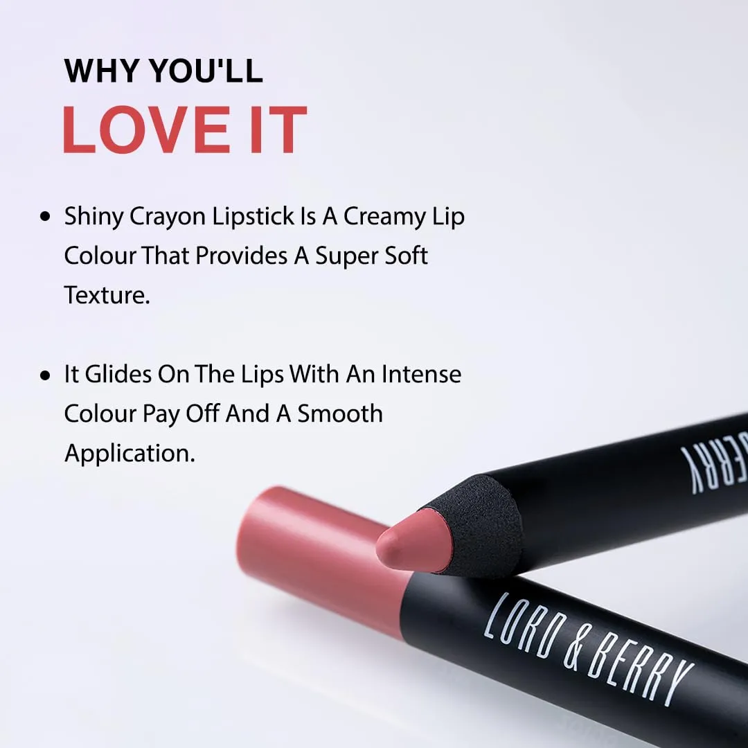 Lord & Berry 20100 Crayon Matte Lipsticks Intense Color With Soft & Creamy Touch Enriched With Vitamin E Hydrating Long Lasting Lipstick For Women, Vegan & Cruelty Free Makeup Set