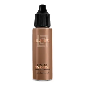 Luminess Air Silk 4-In-1 Airbrush Foundation- Foundation, Shade 170 (.5 Fl Oz) - Sheer to Medium Coverage - Anti-Aging Formula Hydrates and Moisturizes - Professional Makeup Kit for Cordless Air Brush