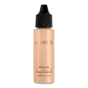 Luminess Air Silk4-In-1 Airbrush Foundation- Foundation, Shade 050 (.5 Fl Oz) - Sheer to MediumCoverage - Anti-Aging Formula Hydrates and Moisturizes - Professional Makeup Kit for Cordless Air Brush