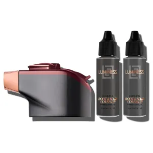 LUMINESS Breeze Airbrush Haircare Root Cover Up and Upgrade Kit, Black - Covering Fast-Growing Gray Roots while Restoring Beautiful, Natural-Looking Hair Color - No-Mess Tip for Control & Precision