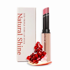 Lux Triple Cure Lipstick Tyche (Pink Coral) (0.12oz) Natural Tinted Korean Lip Balm, Petroleum/Paraben Free natural ingredients moisturizing   exfoliating   coloring all at once,lip balm hydrating