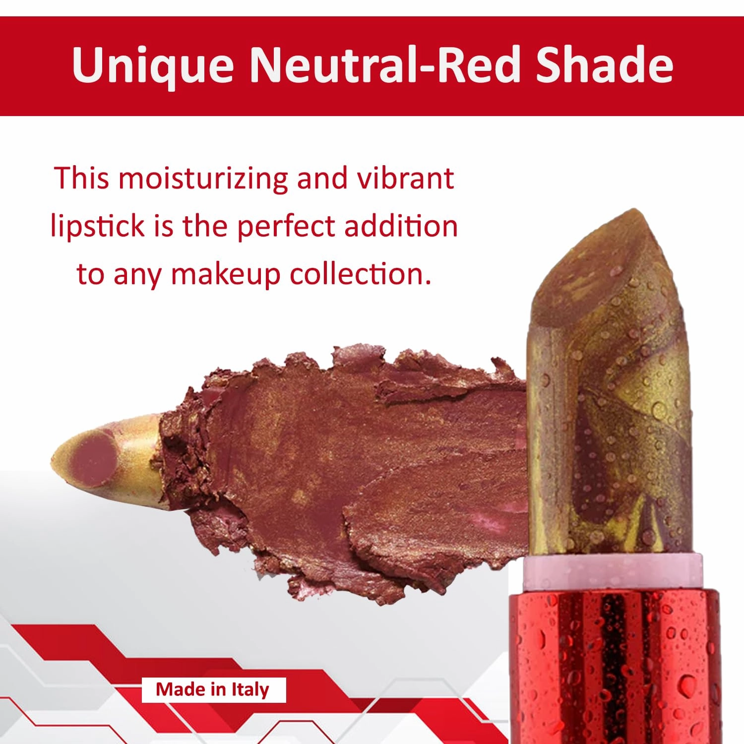 Luxe Vegan Lipstick for Women - Enriched Formula for Moisturizing, Vibrant, Creamy, And Long-Lasting Lips - Glamorous Neutral Mauve Red Lipsticks for Women