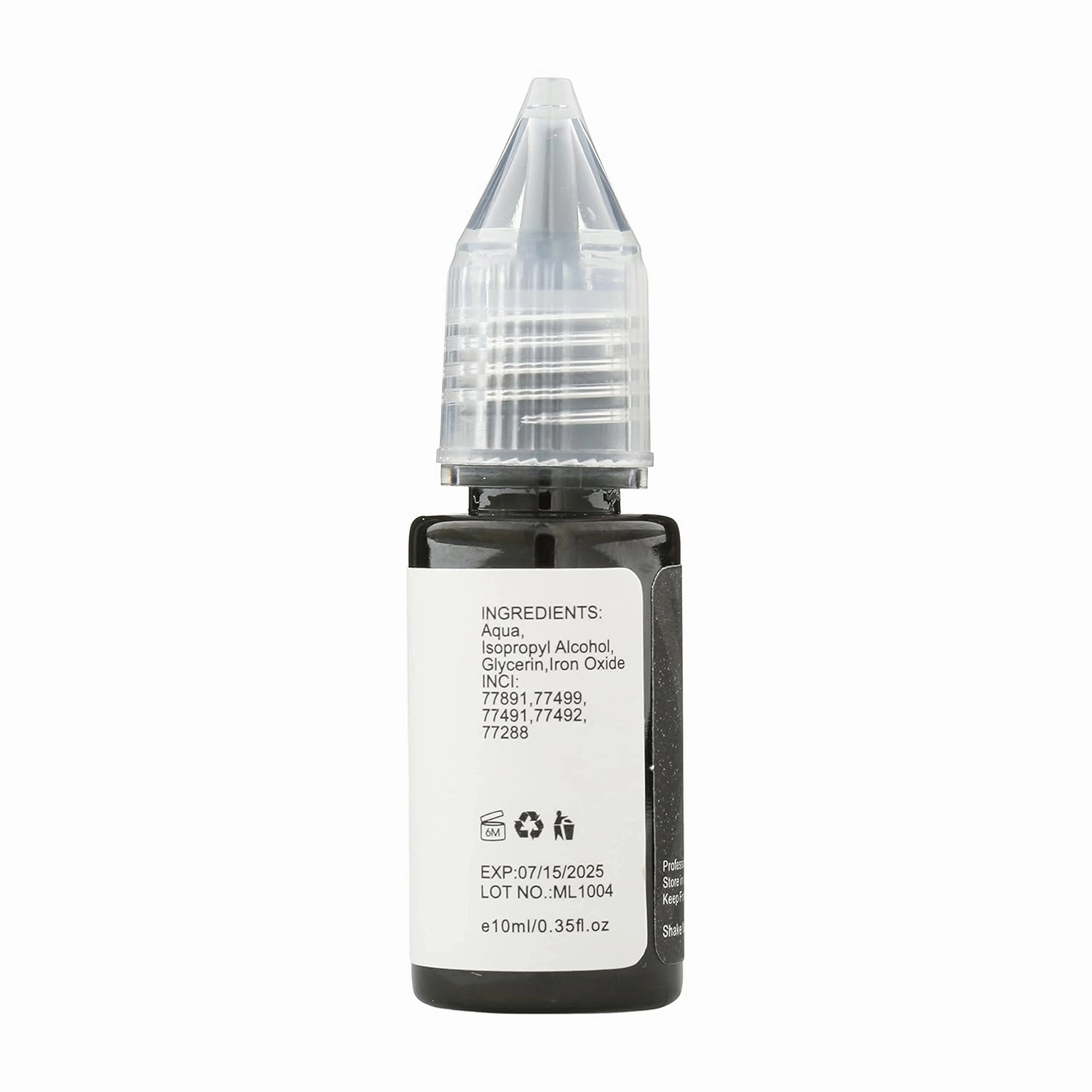 M - 7Ink Seven Colors Liquid Pigment Ink for Eyebrow Tattoo - Permanent Makeup Microblading Supplies Kit - Machine Use - Microshading - No Mixing Professionals Only -10ml (Single, Brown)