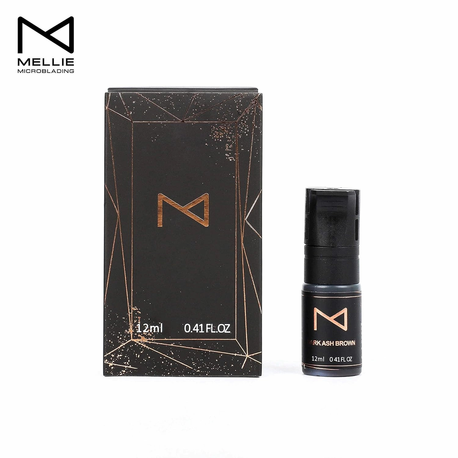 M Cosmetic LIQUID Pigment For Eyebrow Powder Brows, Nano Brow, Shading Permanent Makeup, Microblading - Machine Use - No Mixing - For Professionals Only -12ml (Dark Ash Brown)