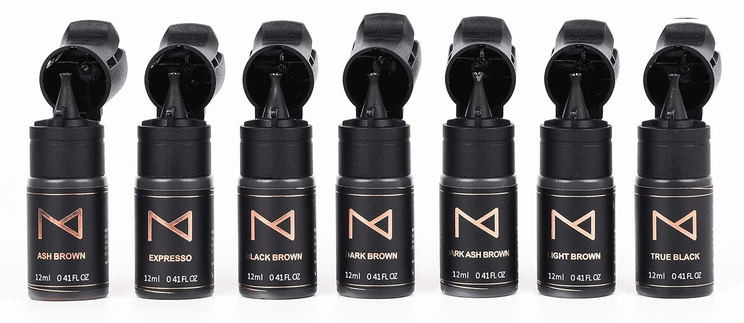 M Cosmetic LIQUID Pigment For Eyebrow Powder Brows, Nano Brow, Shading Permanent Makeup, Microblading - Machine Use - No Mixing - For Professionals Only -12ml (Dark Ash Brown)