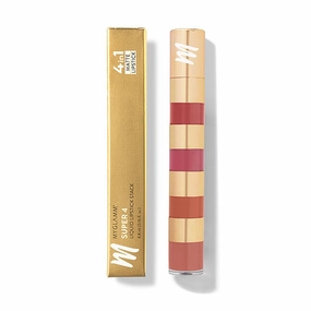 M.yGlamm Super 4 Liquid Lipstick Stack - Nude Mood (Rose   Mauve   Brown   Pink) | Lipstick Combo Of 4 | Non Transfer, Smudge Proof 4 in 1 Velvet Matte Lipstick (4.8ml)