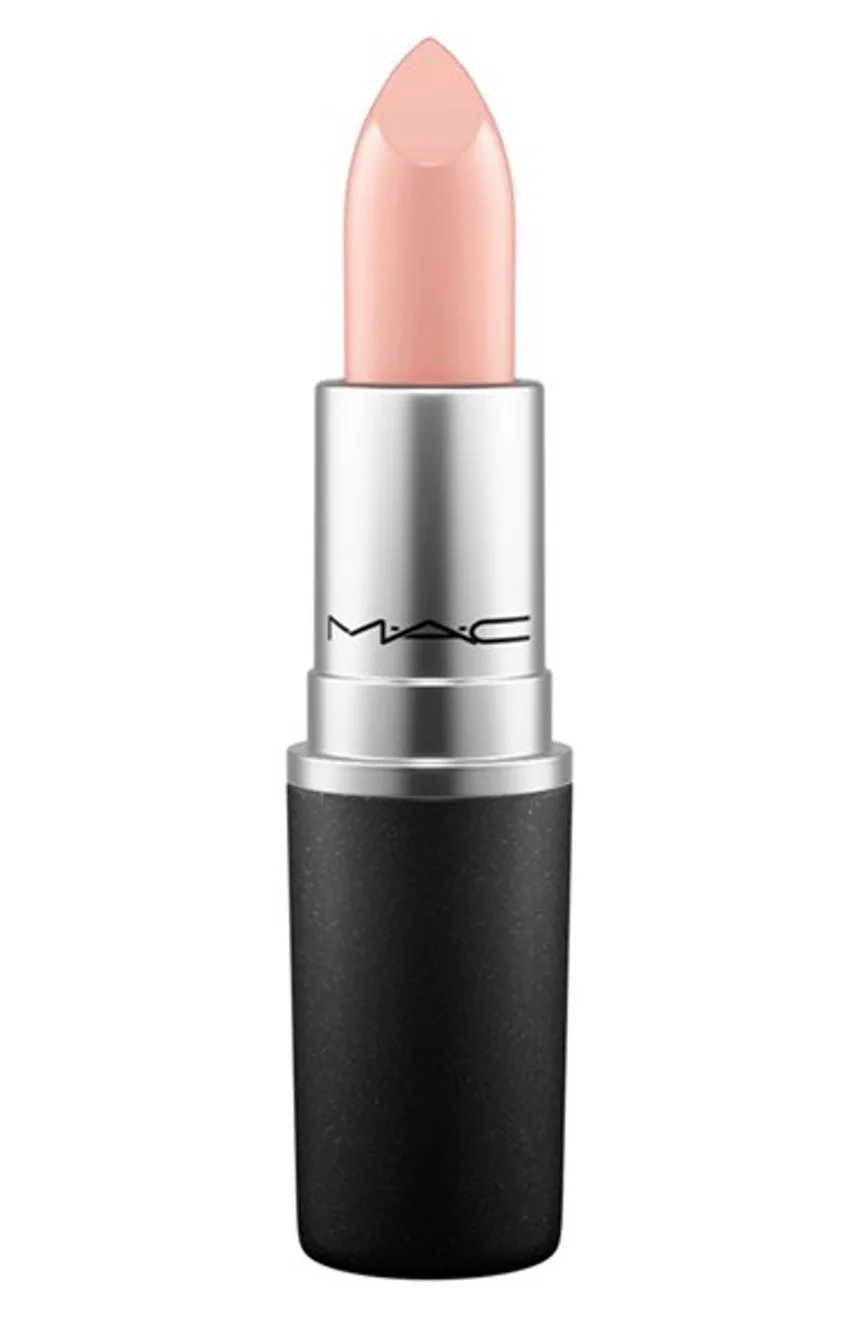 MAC Lipstick # CREME D’ NUDE - Pale muted peach beige [Cremesheen]