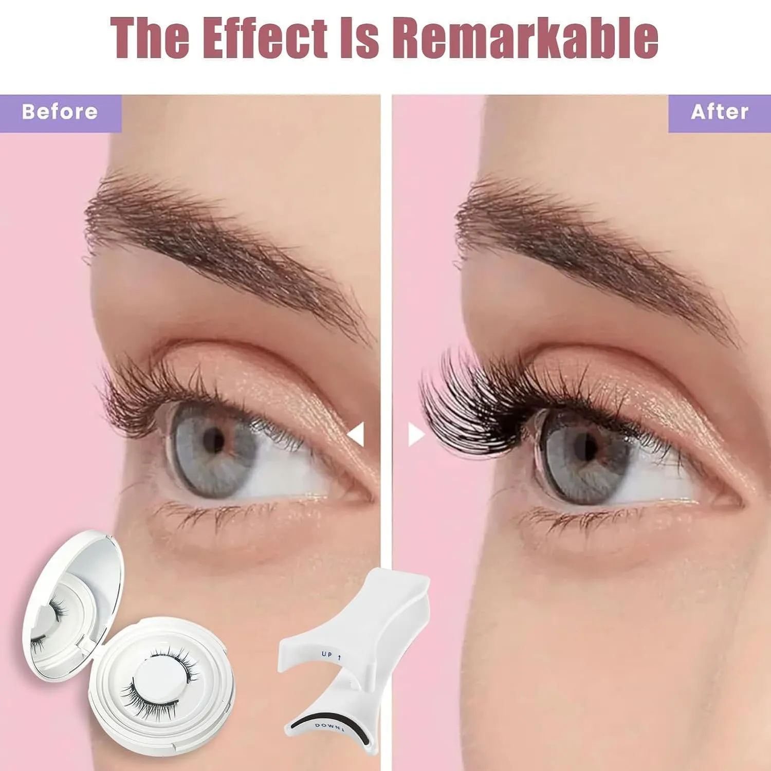 Magnetic Lashes, Magnetic Lashes with Applicator, Reusable Magnetics Eyelashes, Eyelashes Natural Look (FULL)