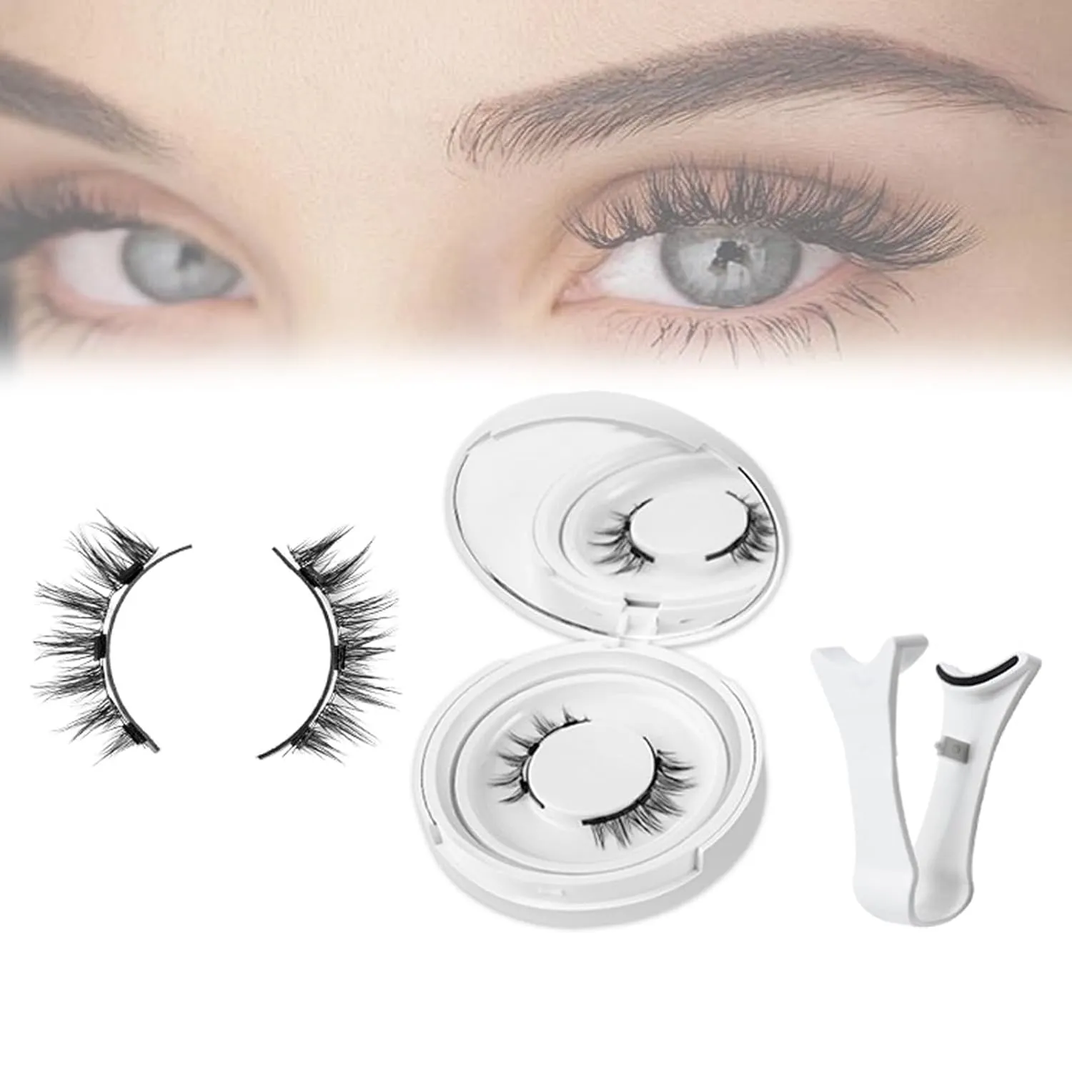 Magnetic Lashes, Magnetic Lashes with Applicator, Reusable Magnetics Eyelashes, Eyelashes Natural Look (FULL)