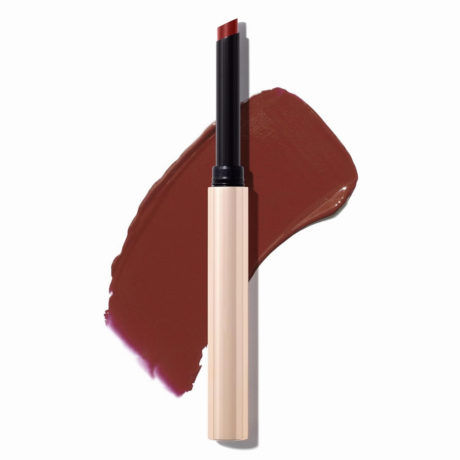 MAKE Beauty Cream Supreme Long-Lasting Lipstick. High Impact Hydrating Lip Color with Emollient Moisturizing Formula. Creamy Semi-Glossy Lipstick - Shade, Red Rock