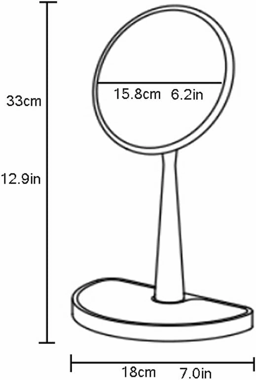 Make Up Mirror Desktop Makeup Mirror Desktop Makeup Mirror Countertop High-Definition Makeup Mirror Bedroom Desktop Beauty Mirror Mirror for Desk(B)