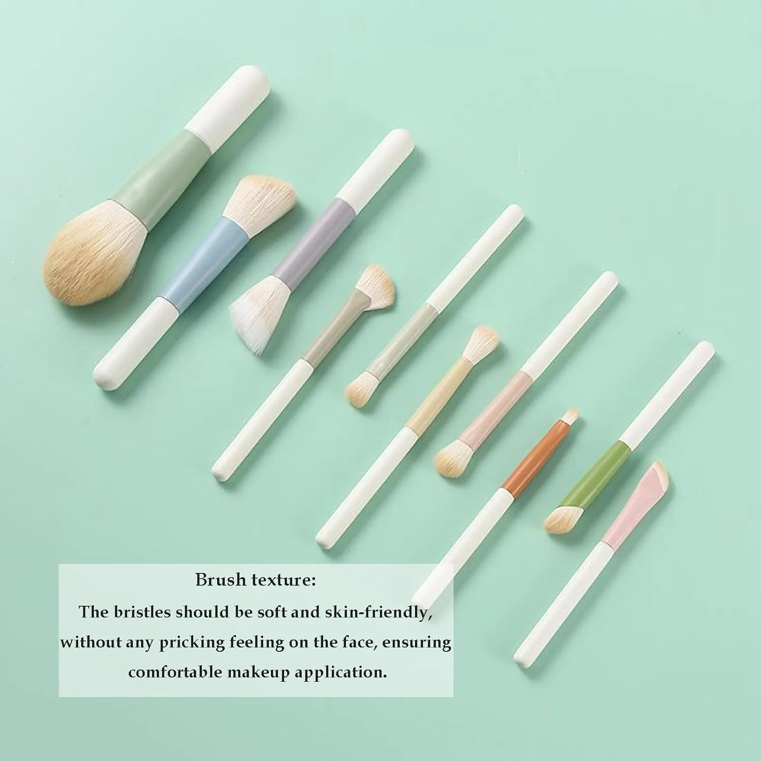 Makeup Brush Set, 10 Pcs Makeup Brushes, MINI Travel Makeup Brush Set for Foundation, Concealer, Blush and Eyeshadow Brush (10Brushes& Bucket)
