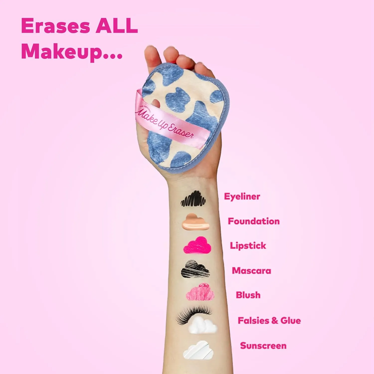 Makeup Eraser The Original, 7-Day Set, Erase All Makeup with Just Water, Including Waterproof Mascara, Eyeliner, Foundation, Lipstick, Sunscreen, and More!