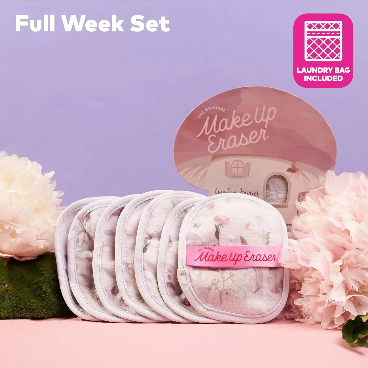 Makeup Eraser The Original, 7-Day Set, Erase All Makeup with Just Water, Including Waterproof Mascara, Eyeliner, Foundation, Lipstick, Sunscreen, and More!