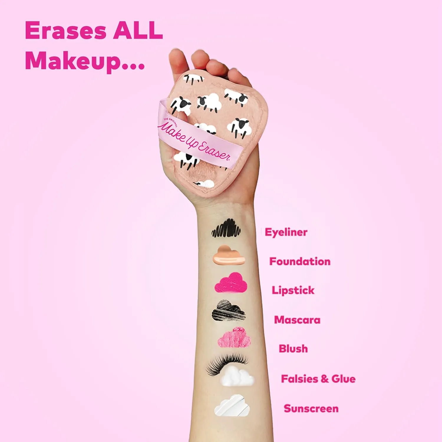 Makeup Eraser The Original, 7-Day Set, Erase All Makeup with Just Water, Including Waterproof Mascara, Eyeliner, Foundation, Lipstick, Sunscreen, and More!