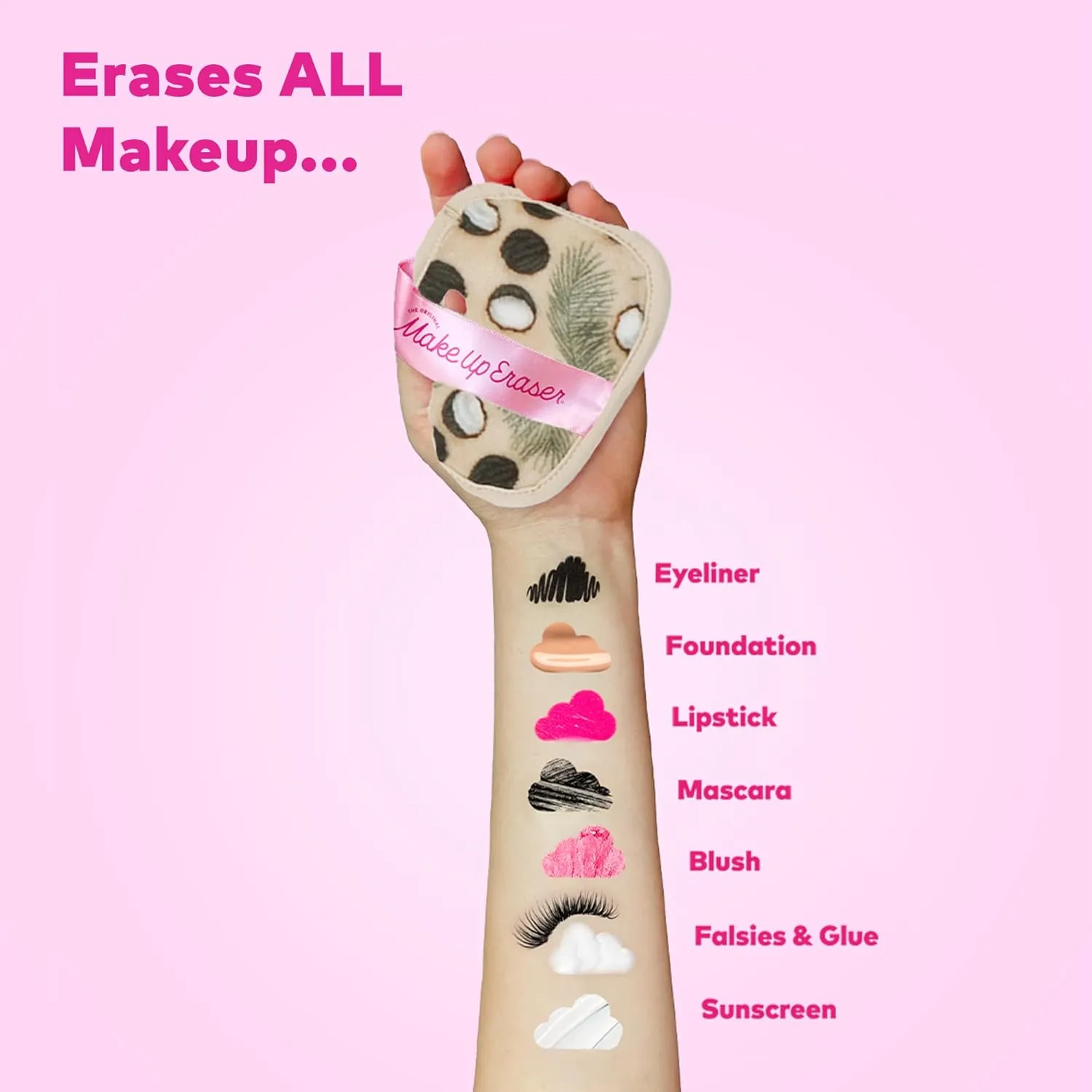 Makeup Eraser The Original, 7-Day Set, Erase All Makeup with Just Water, Including Waterproof Mascara, Eyeliner, Foundation, Lipstick, Sunscreen, and More!